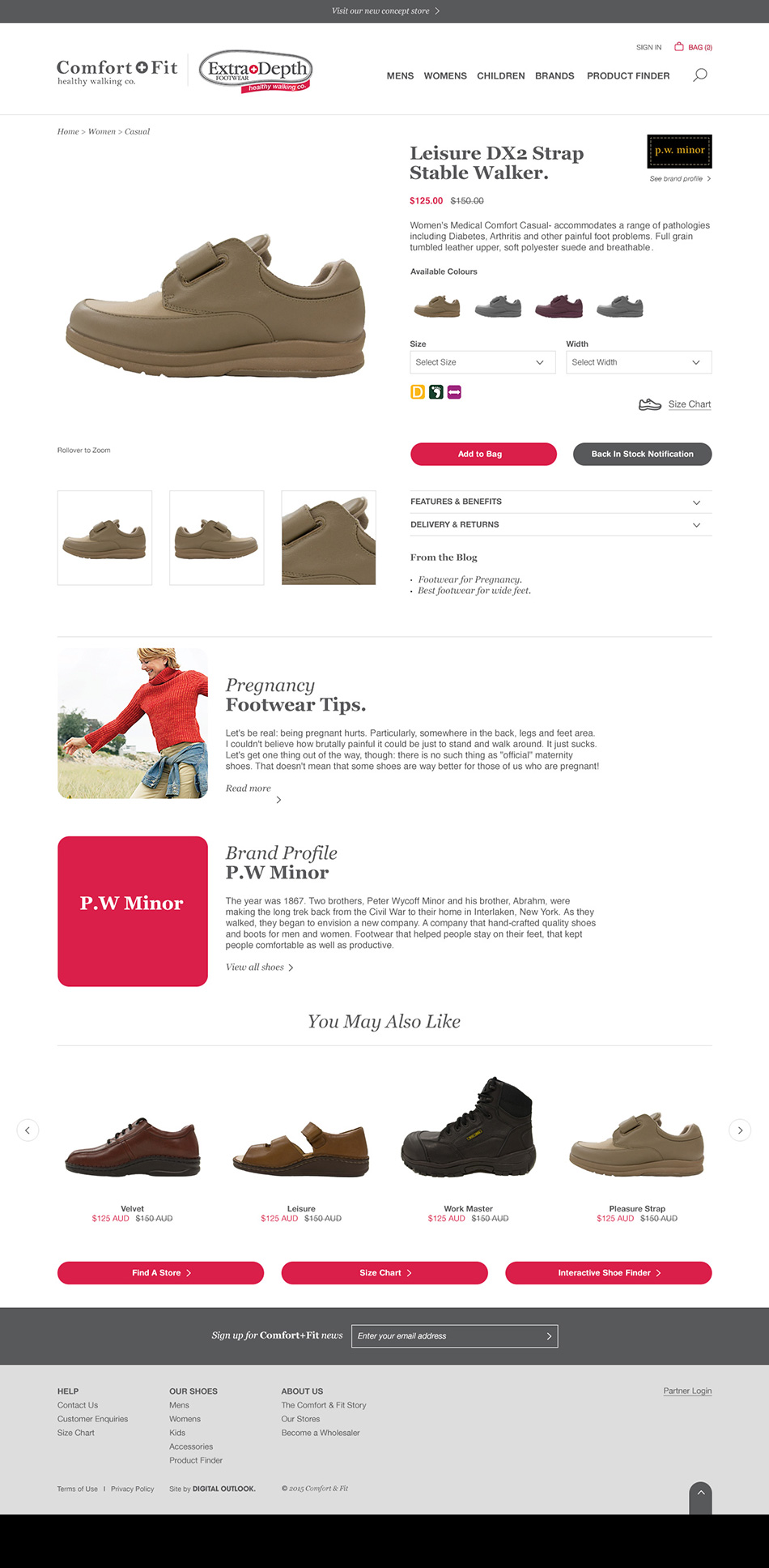 Comfort Fit Magento website by Digital Outlook